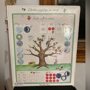 French for kids - magnetic calendar.
